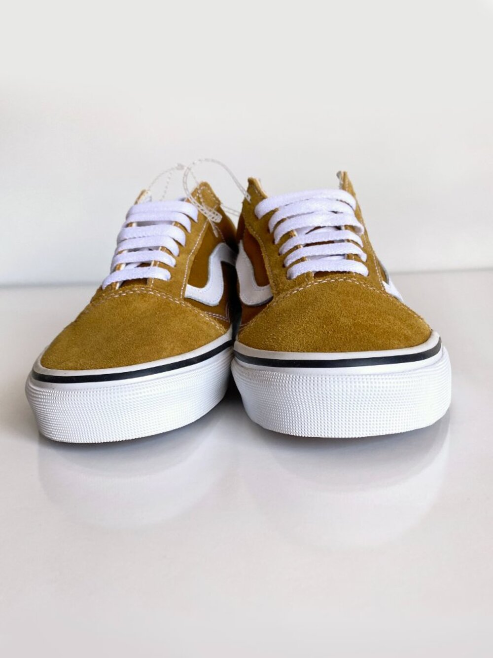 VANS Old Skool Eco Yellow / Gold Suede Skate Sneakers Shoes Women’s 7 Men’s 5.5 - Picture 4 of 11